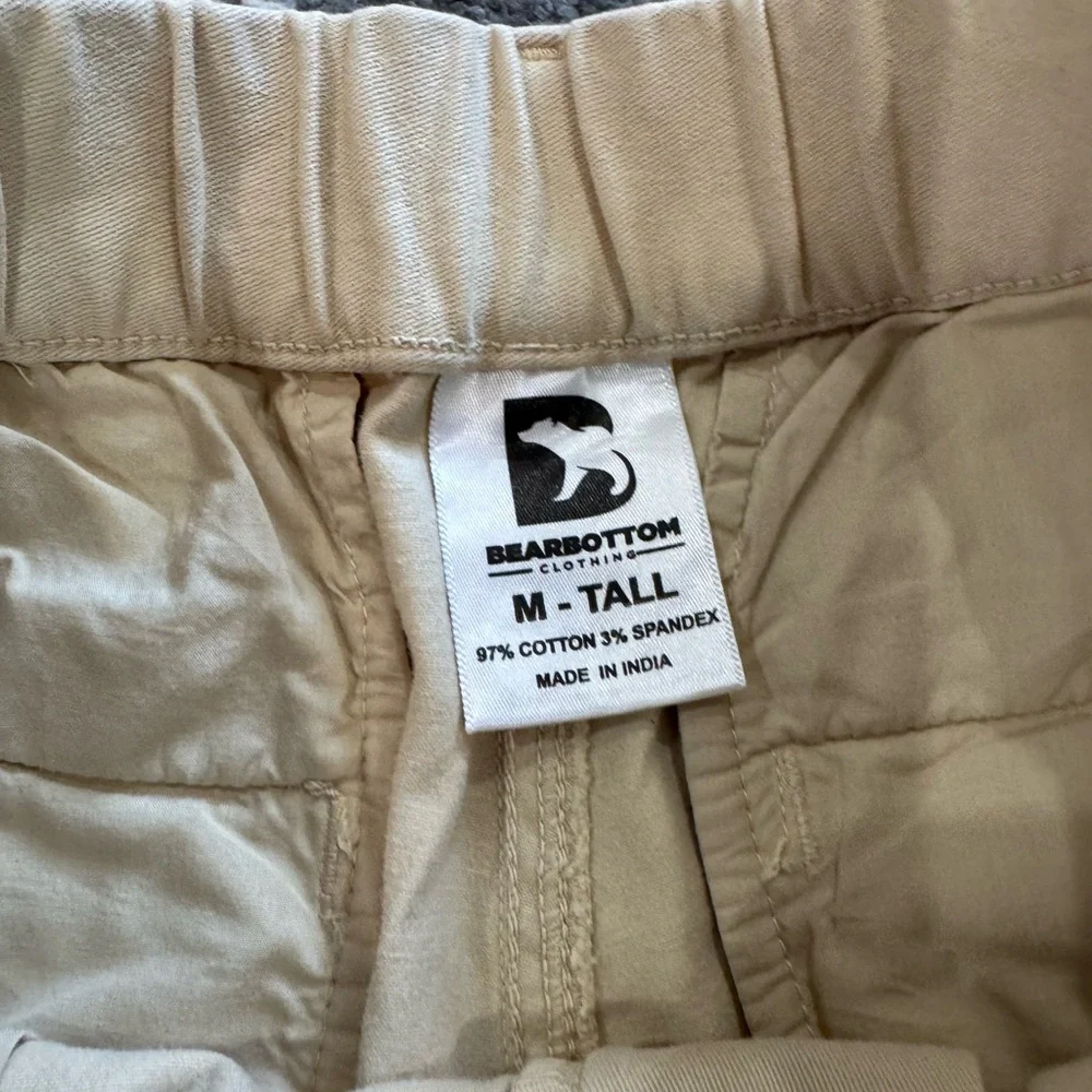 NWT Bear Bottom Blue Men’s Runners Joggers Size M‎ Tall Lite Khaki